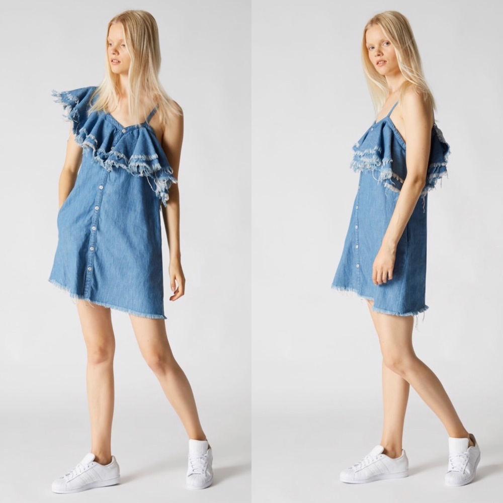 NWT BLANK NYC Making Waves One Shoulder Dress